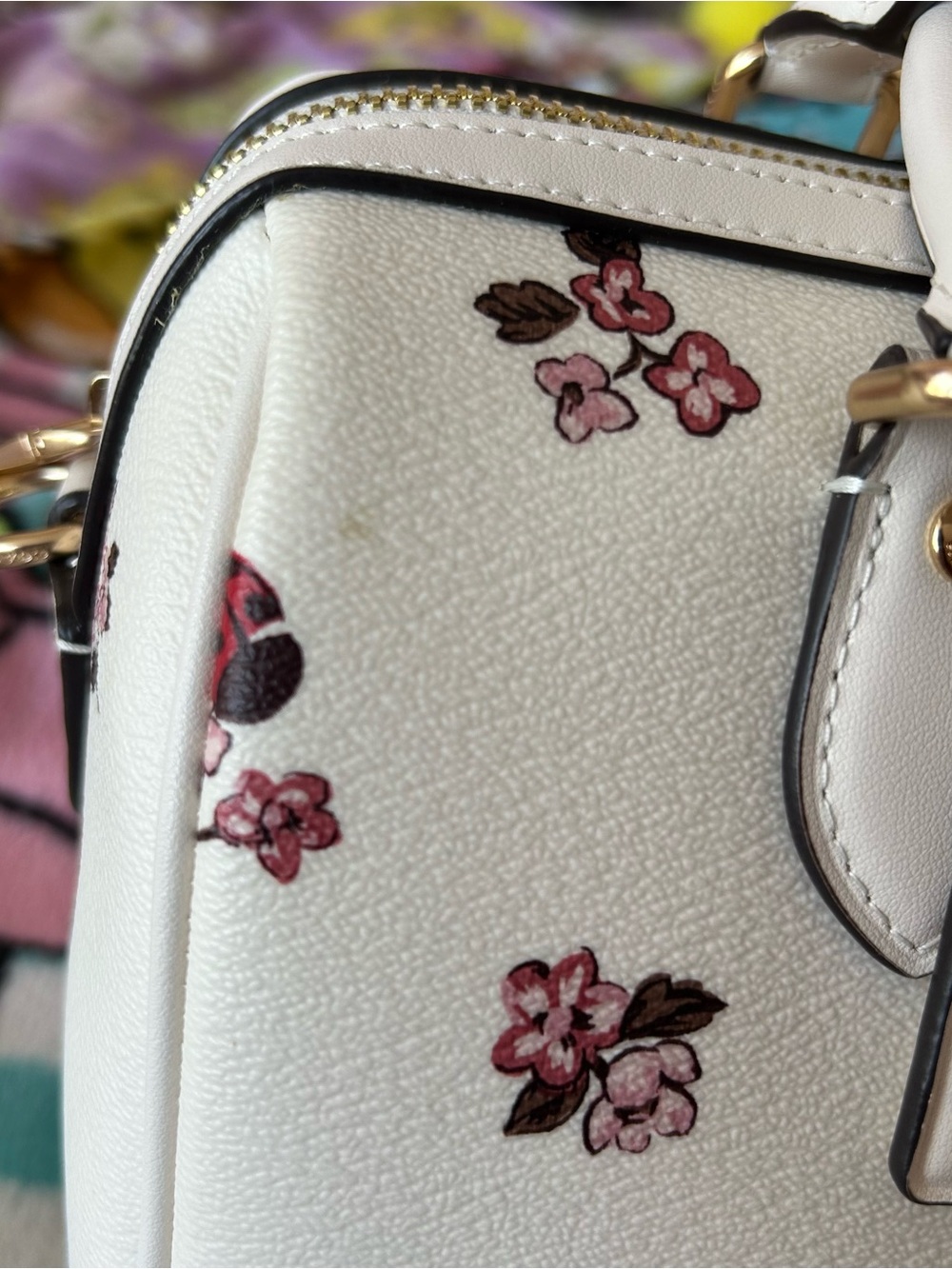 Coach rowan Satchel with Pink Floral & Red Ladybugs - Picture 2 of 6
